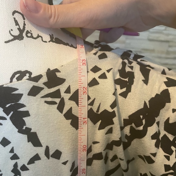 Black & Ivory pattern dress by Velvet with scoop neckline. NWOT, small. - Picture 5 of 8